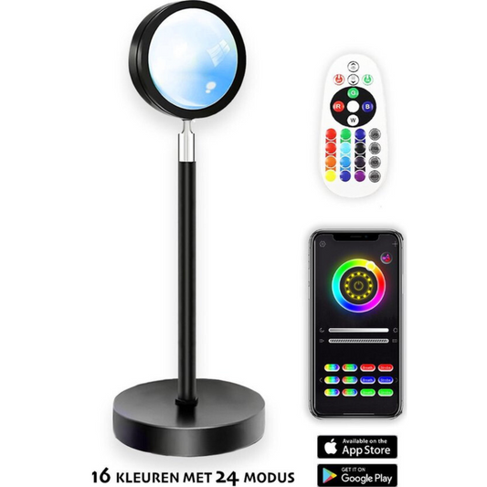 Twilight Sfeer - Smart Sunset Lamp met Bluetooth en Afstandsbediening Zonsondergang vibe